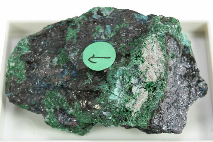 Rare Blue Buttgenbachite w/ Malachite & Cuprite - DR Congo #309645